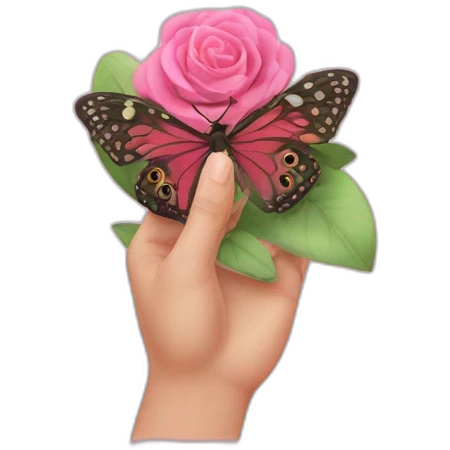 Mariposas con guantes rosas emoji