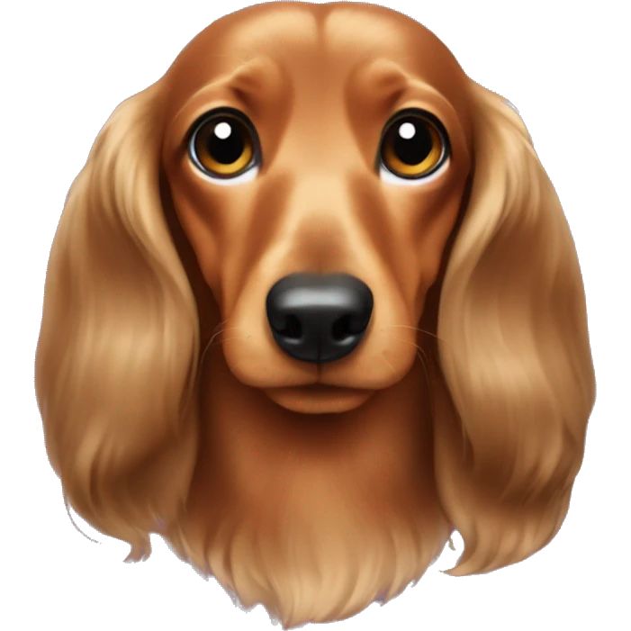 i want long haired mini daschund emoji