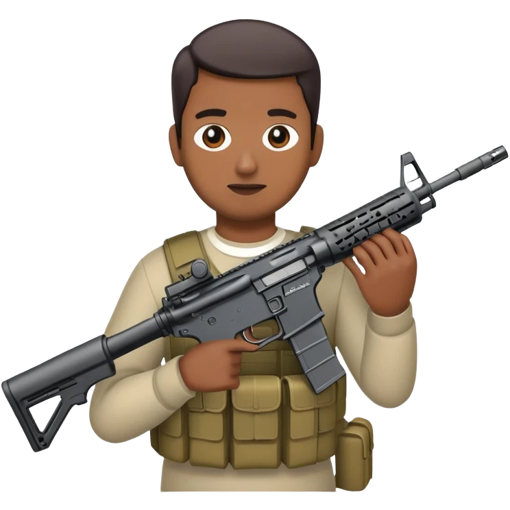 A person holding a ar15 emoji
