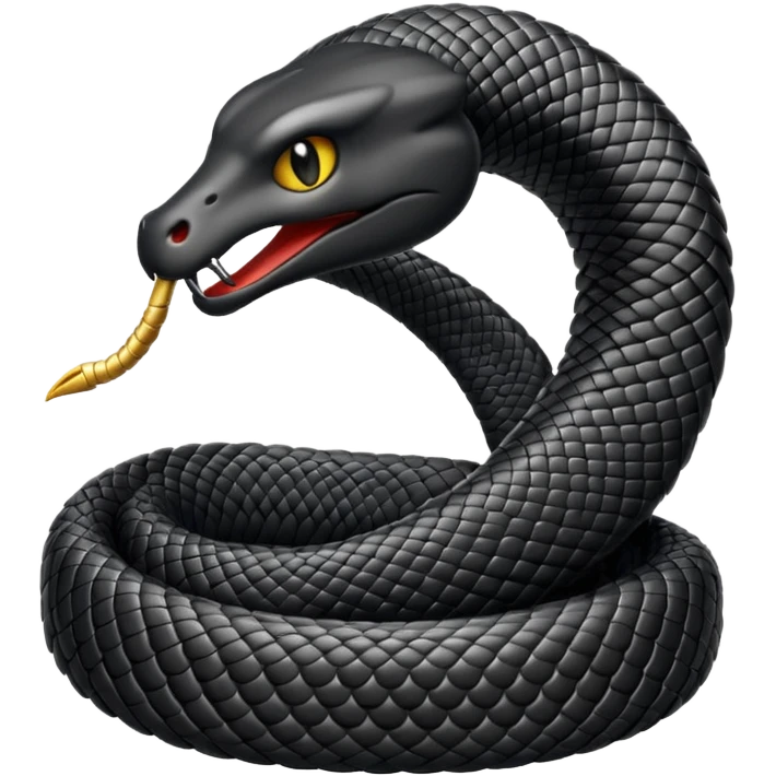 Black cobra emoji emoji
