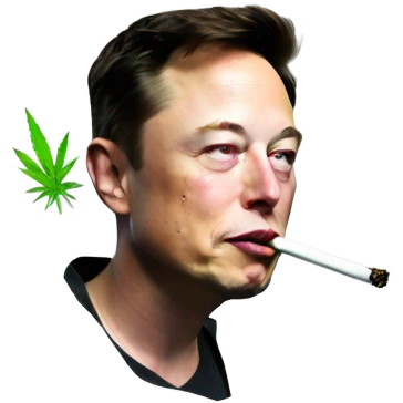 Elon musk smoking weed emoji