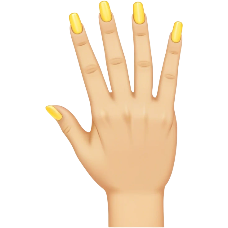 hand with thumb , index and middle finger up with ring an pinkie finger down yellow emoji