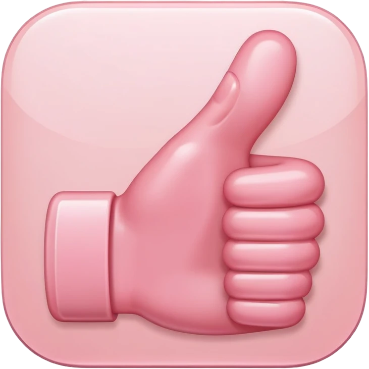 Blush Pink thumbs up emoji