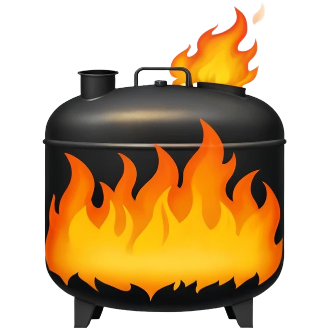 oil tank on fire emoji