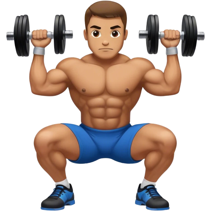 powerlifter dumbbell bent over row emoji