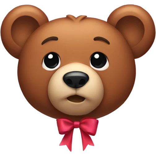 Bear bow  emoji