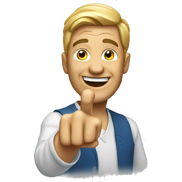 man pointing at you and laughing emoji