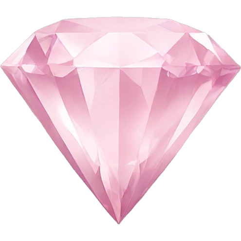 Pastel pink diamond emoji