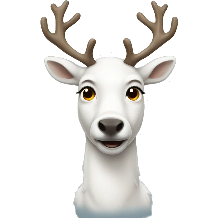white-reindeer emoji