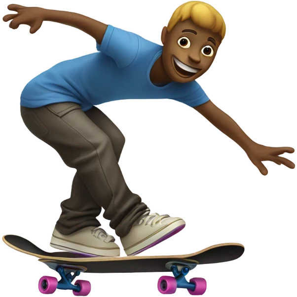 Booty on skateboard emoji