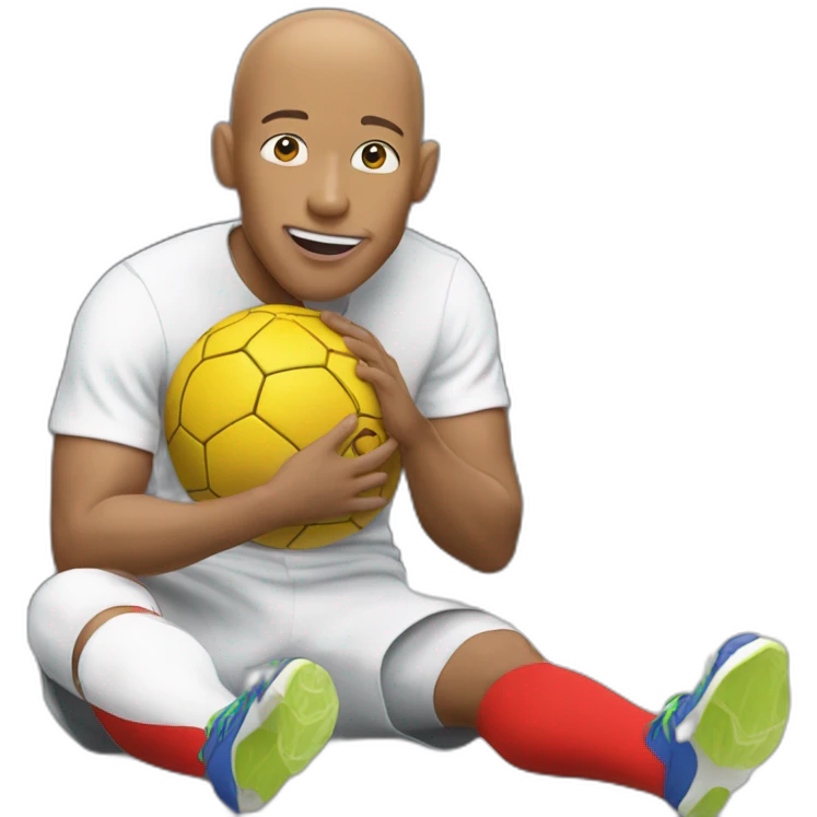 Mbappé qui mange un caillou emoji