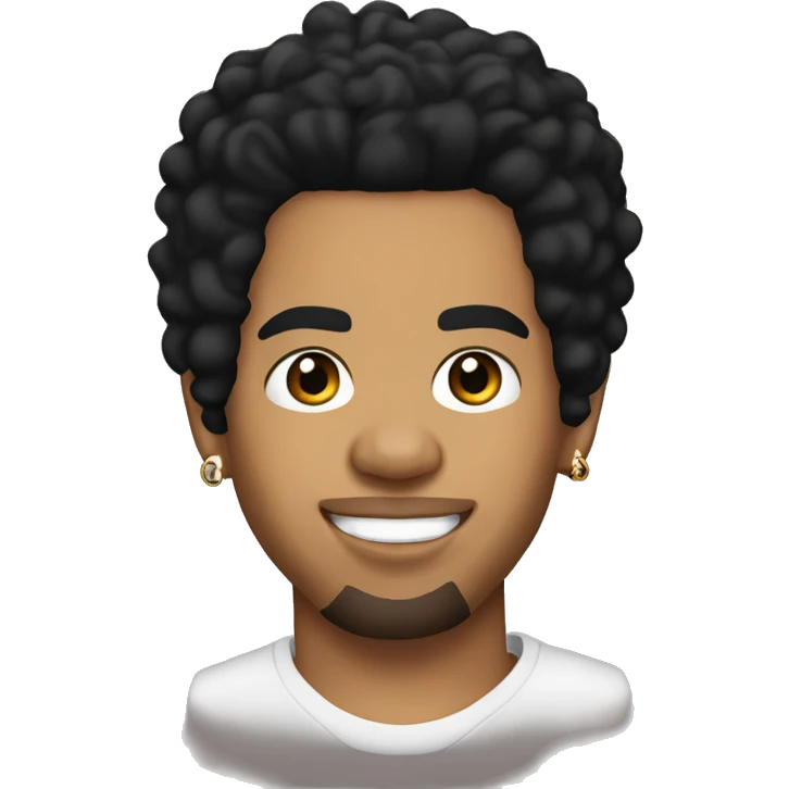 chris brown black hair emoji