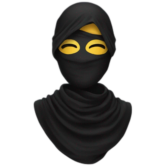 black scarf mask emoji