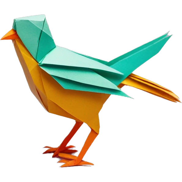 bird paper origami emoji