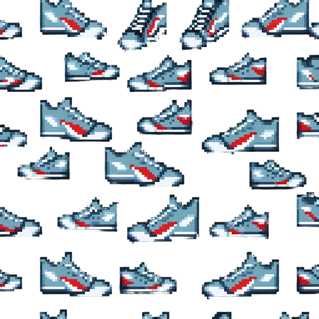 sneakers with shark design emoji