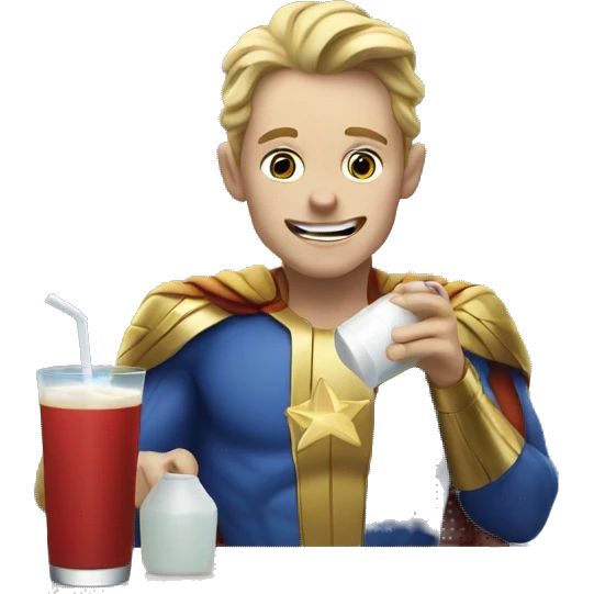 homelander drinks milk emoji