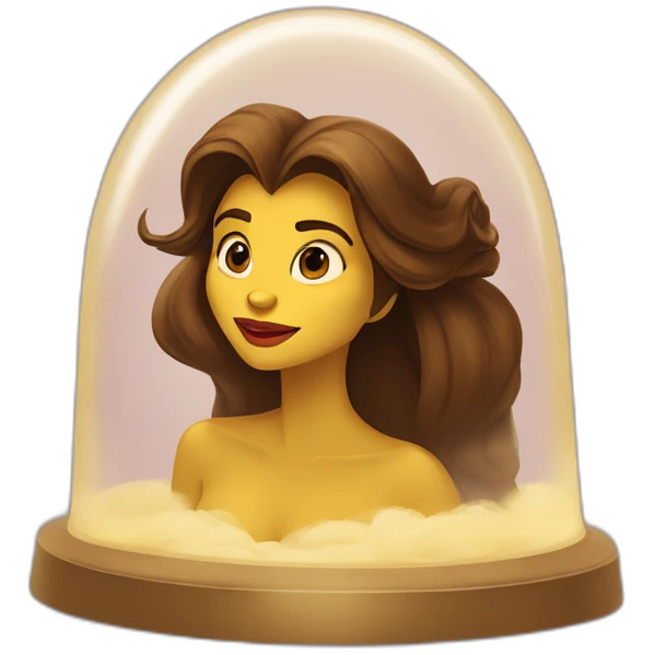 Persistence of Memory in the style of Disney’s Beauty and the Beast emoji