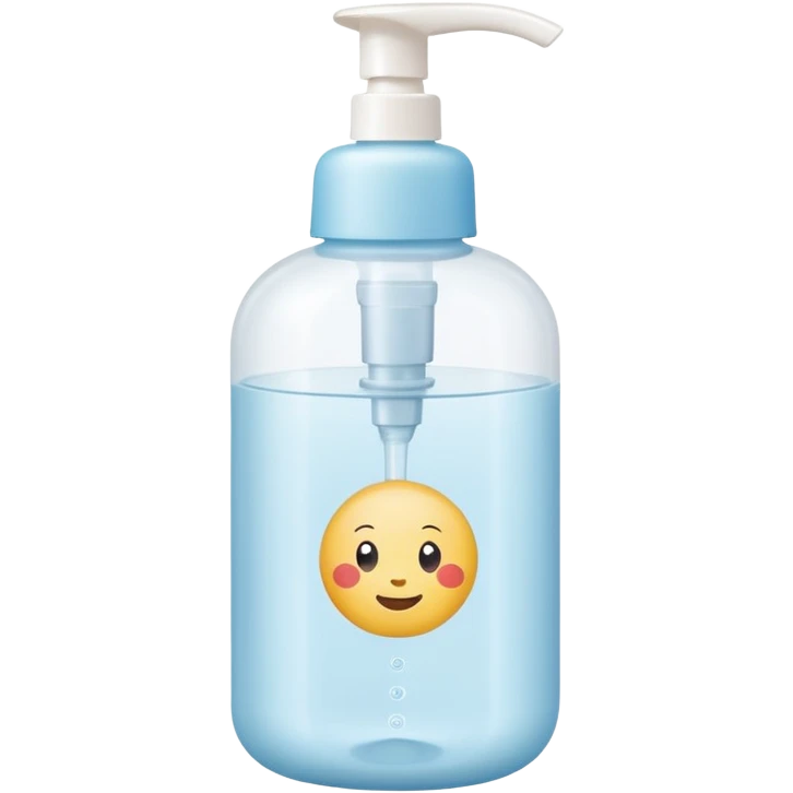 simple plastic bottle for baby care, smooth rounded shape, off-white or pale yellow, pump or flip-top cap, minimal design, no label or branding, gentle baby care look, soft lighting, subtle shadows, emoji scale emoji