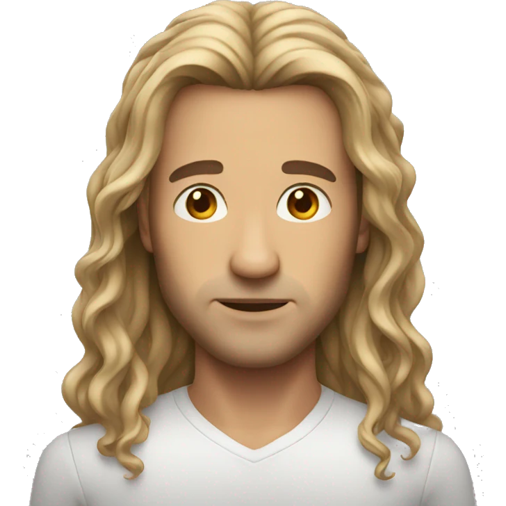 Man with long hair emoji