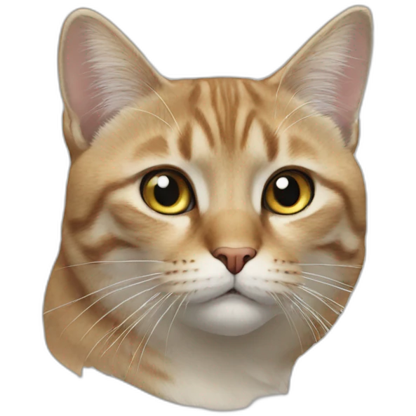 Un chat qui dit huh emoji