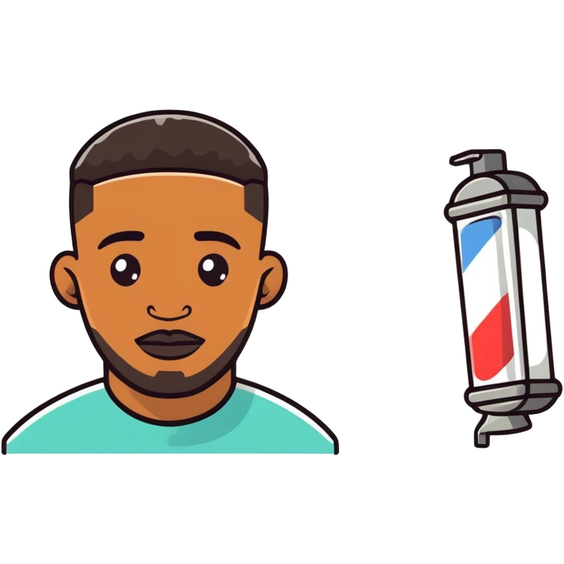 Light skin African American barber emoji
