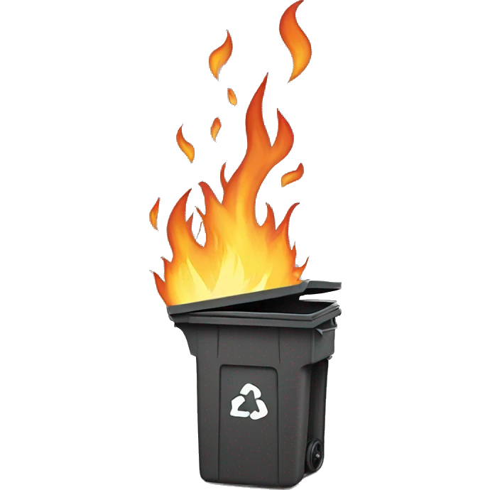 Teacher Dumpster Fire emoji