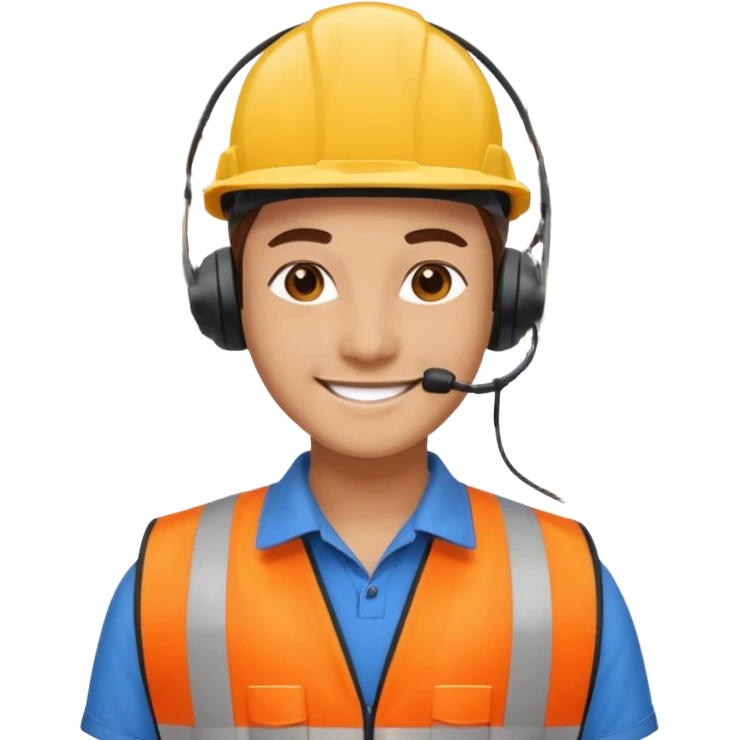 create a realistic emoji shwoing logistic worker whos in charge of the operation emoji