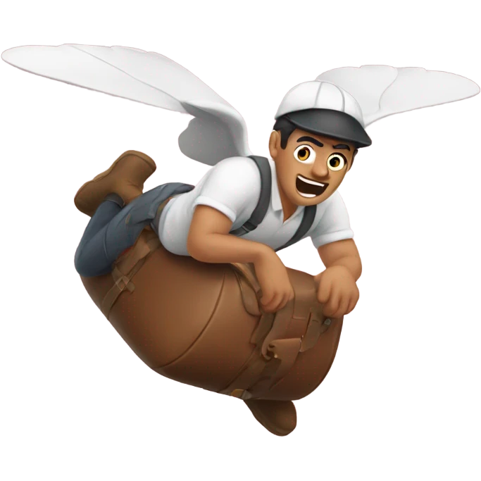 Flying bum  emoji