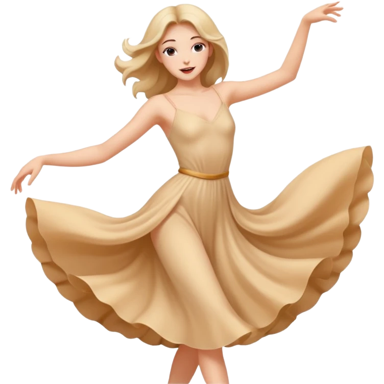 Girl dancing while nude emoji