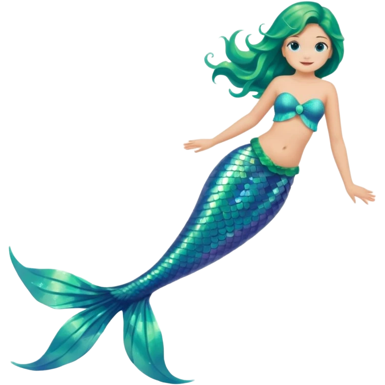 green aqua coloured siren mermaid tail end only emoji