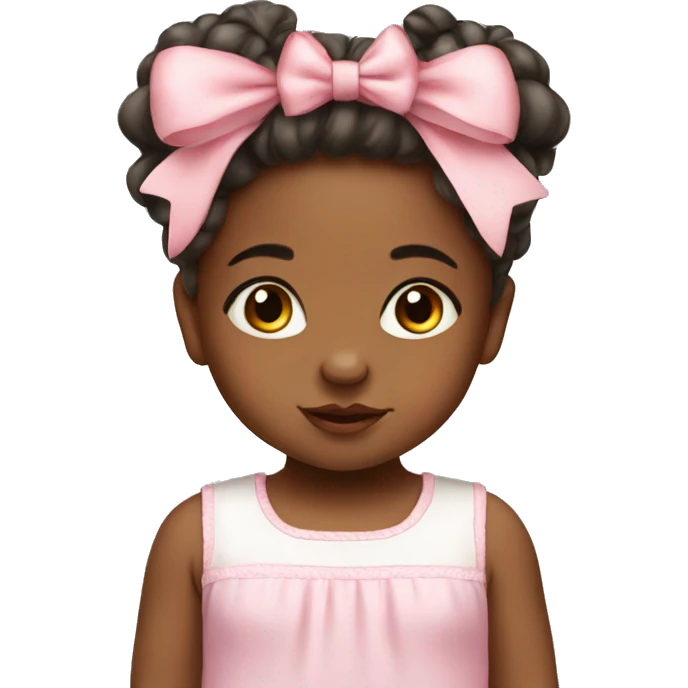 cute baby girl with bows on head emoji