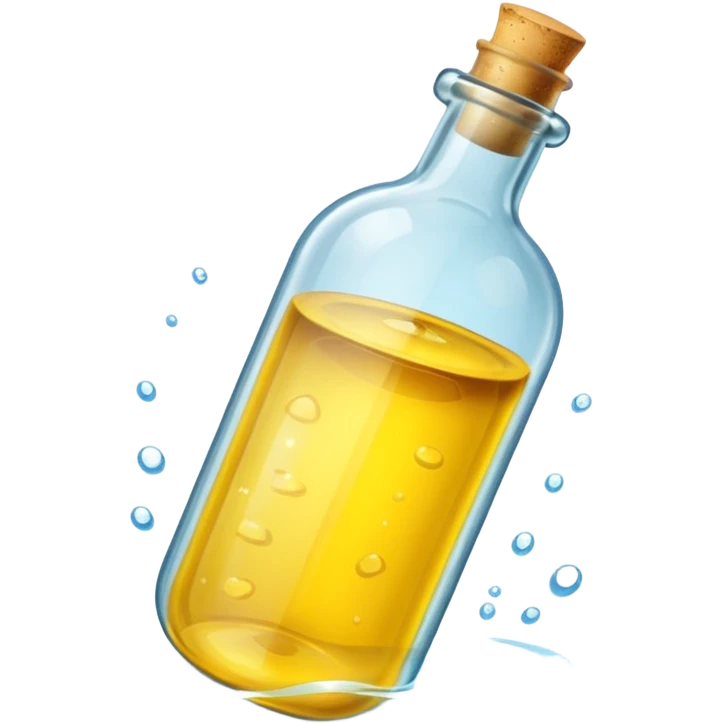 Message yellow letter in Bottle emoji
