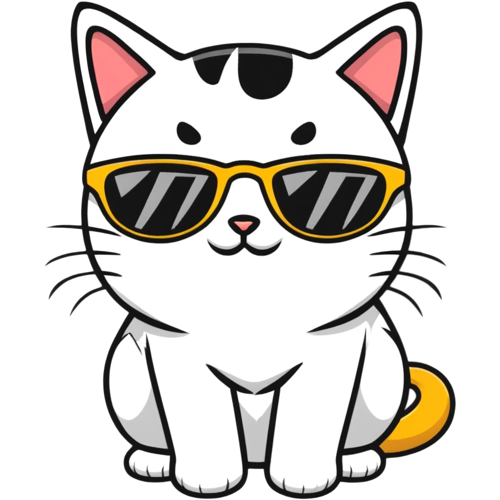 Cat with sunglasses emoji