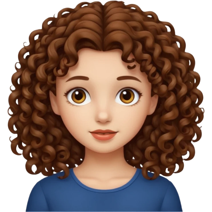 a beautiful curly hair girl emoji