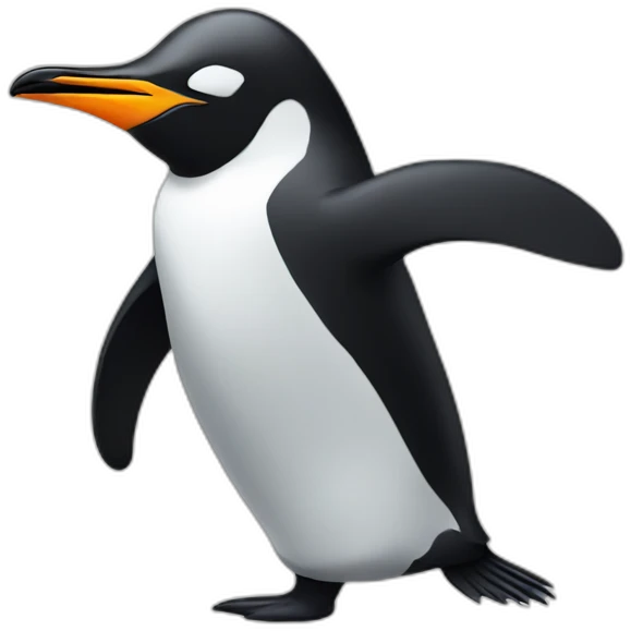dabbing penguin emoji