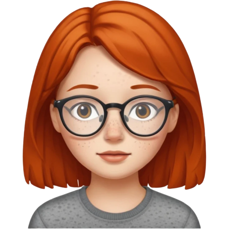 big spects with girl emoji