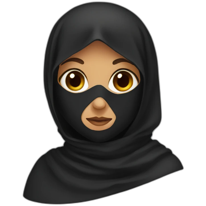 a red niqab girl emoji
