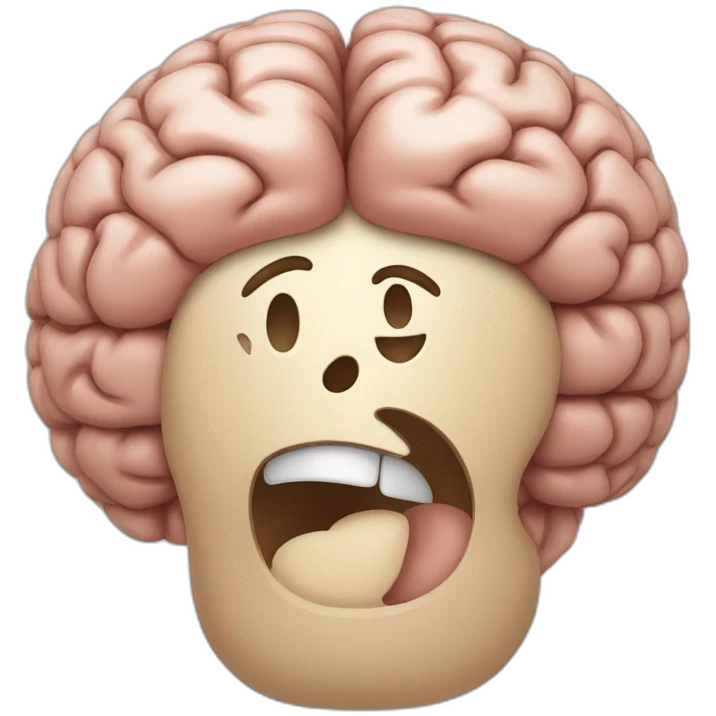 brain screaming emoji