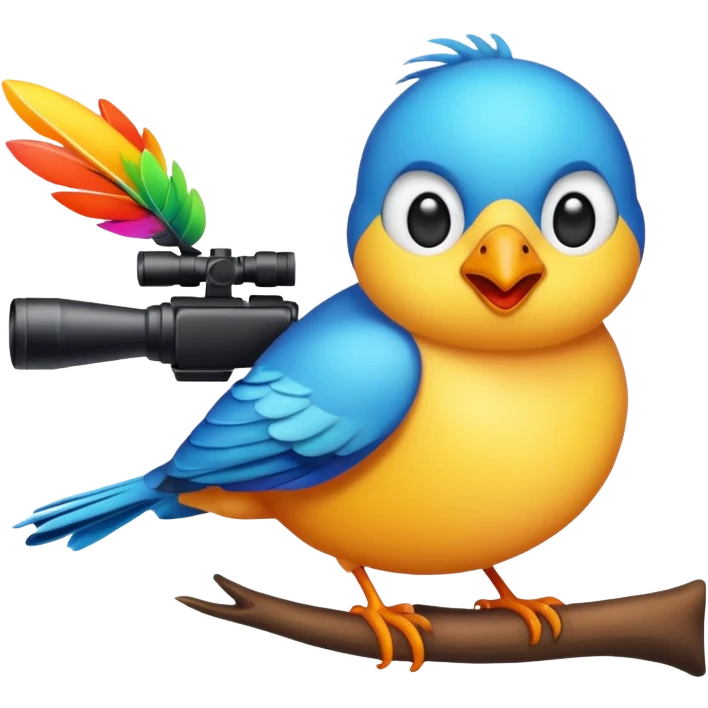 Emoji shooting bird  emoji