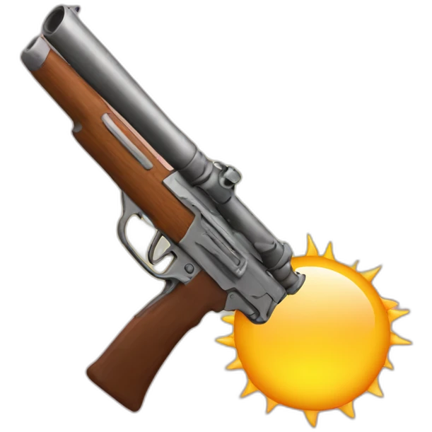 Sun-with-shotgun emoji