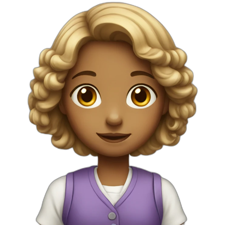 little girl in school emoji