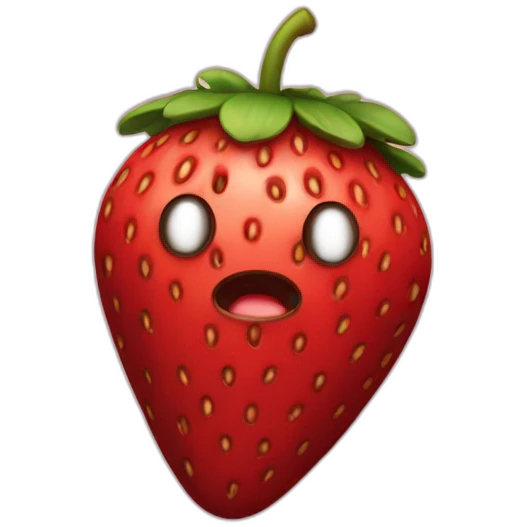 Strawberry covered in chocolate emoji