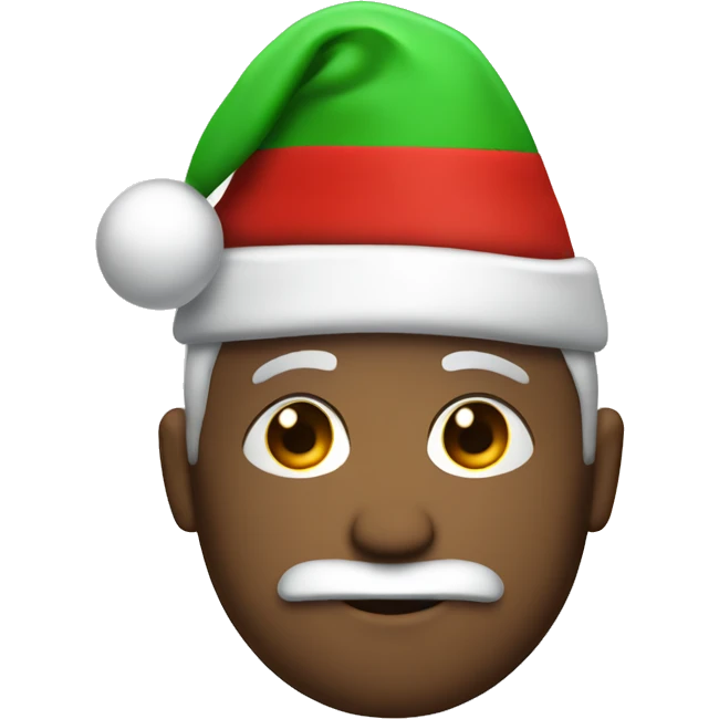 sigma male with a Christmas hat n his head emoji