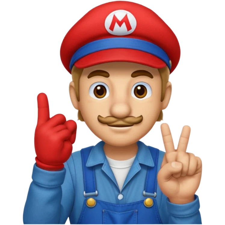 mario sacando el dedo emoji