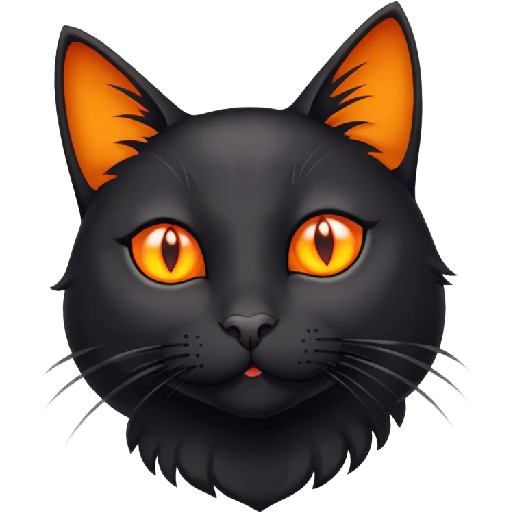 Black cat is in love emoji