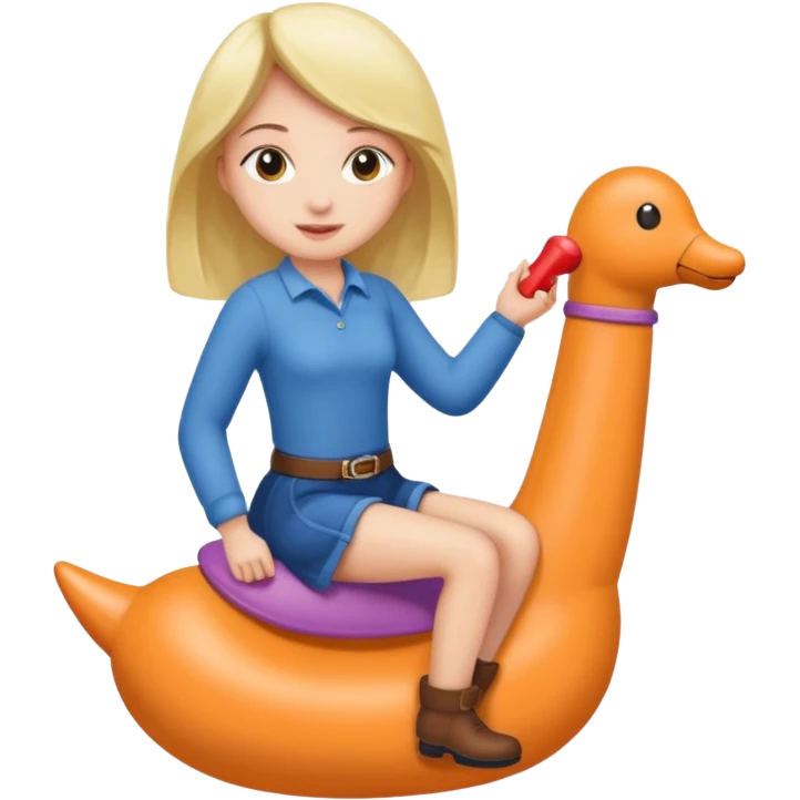 Girl riding dildo emoji
