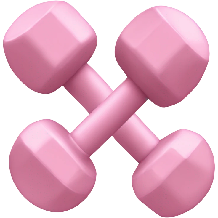 Two light pink small weights emoji