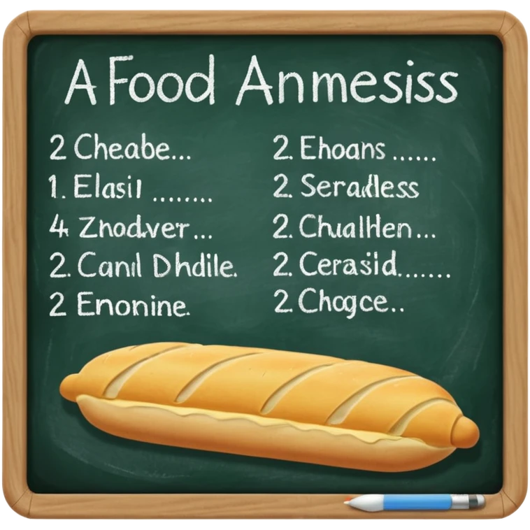 anamnesi alimentare con lavagnetta senza persona emoji