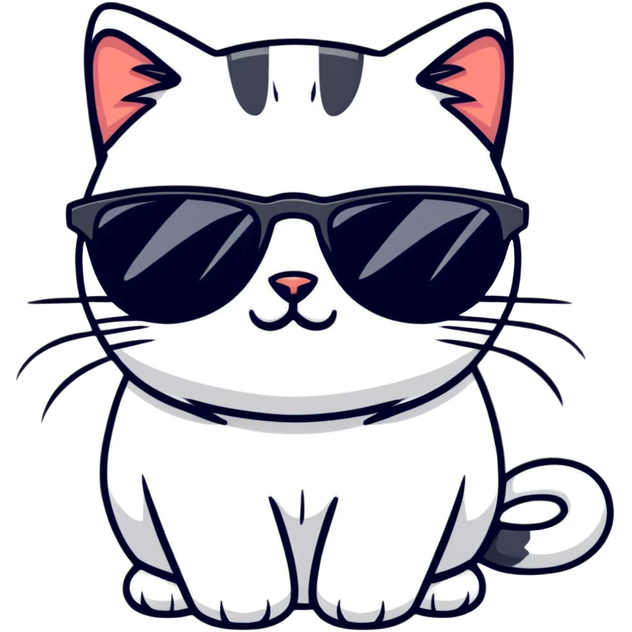 Cat with sunglasses emoji