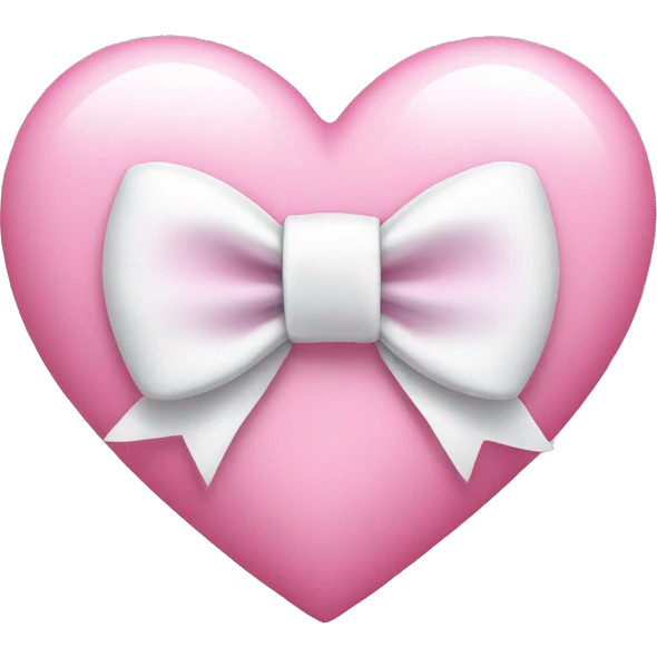 Pink heart with white bow emoji